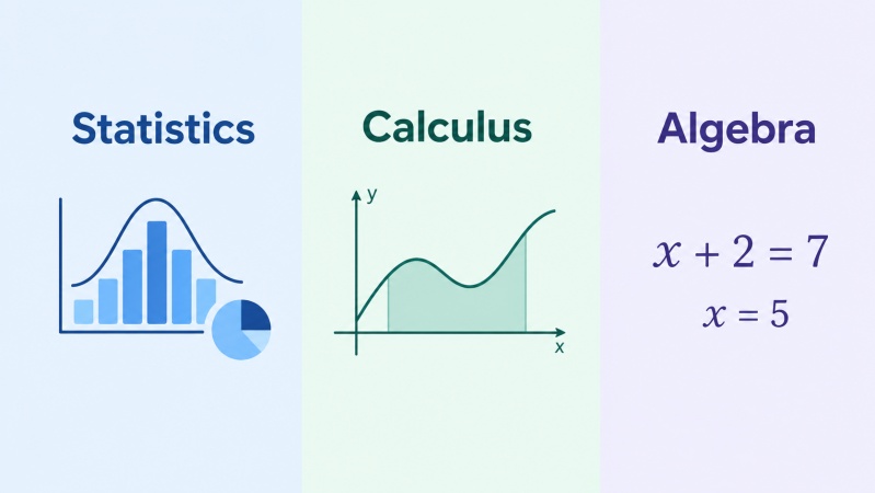 Statistics vs Calculus vs Algebra