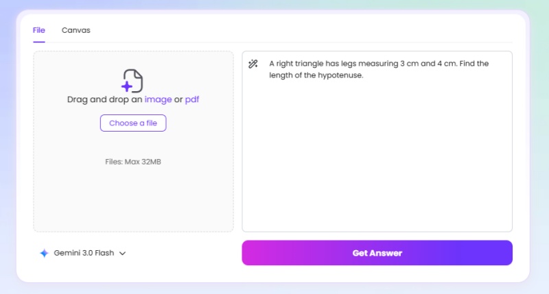 Step 1 of using EaseMate AI Math Solver