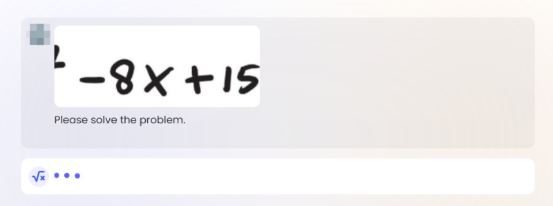 step 1 to use math ai