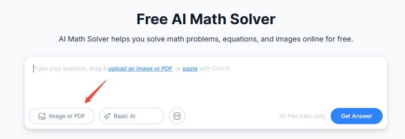 Step 2 of using NoteGPT AI Math Solver