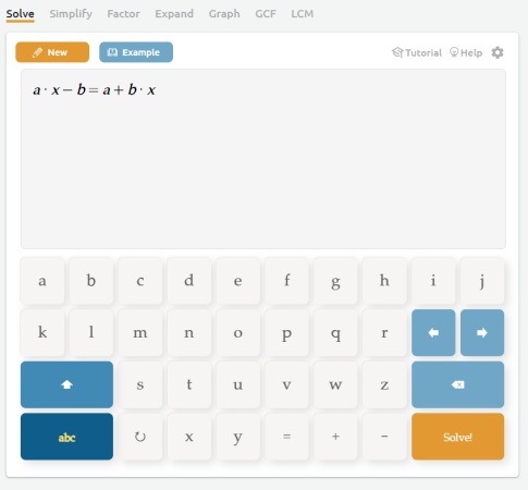 step 2 of using quickmath