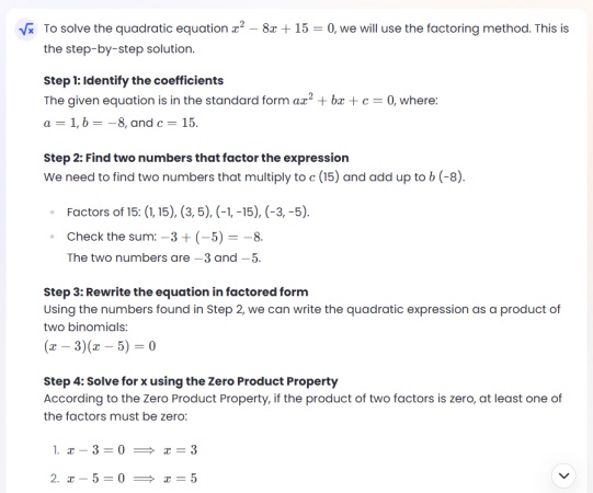 step 2 to use math ai