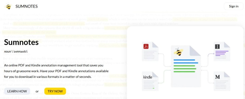 ai-powered summary by sumnotes