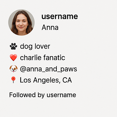 Dog Lover Bio for Instagram