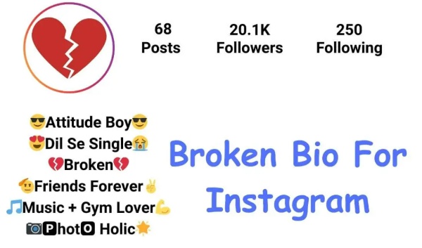broken bio for instagram for boy