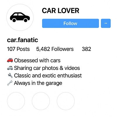 Car Lover Bio for Instagram
