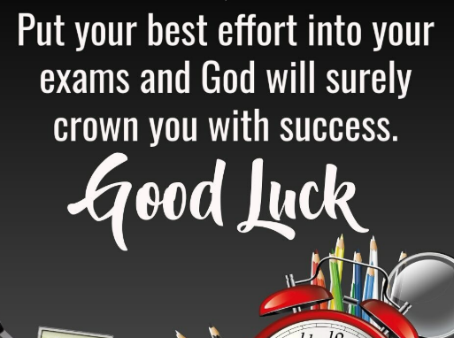 good luck exam wishes for lover