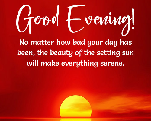 good evening message