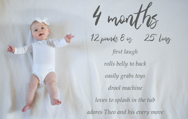 happy 4 months baby girl message