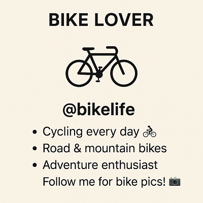 Instagram Bio for Bike Lovers
