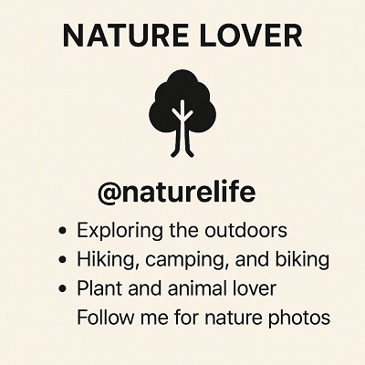 Nature Lover Bio for Instagram