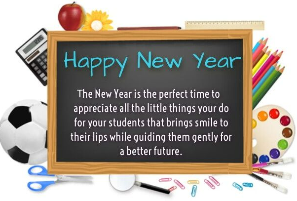 Happy New Year wishes for students