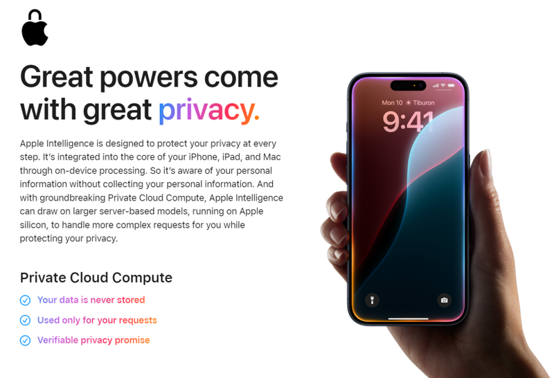 apple intelligence privacy