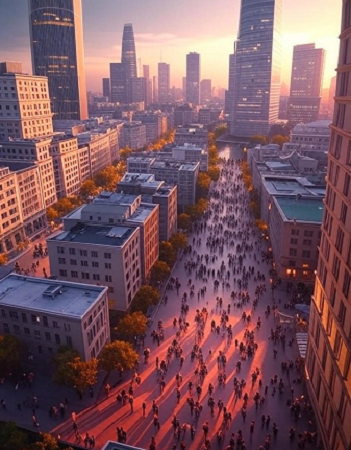 create an image of cityscape