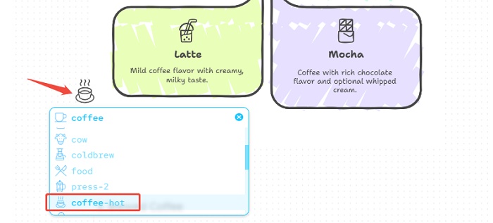 search coffee icon using spark search