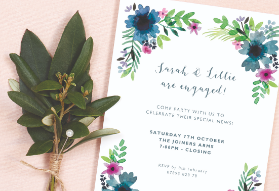 engagement invitation message