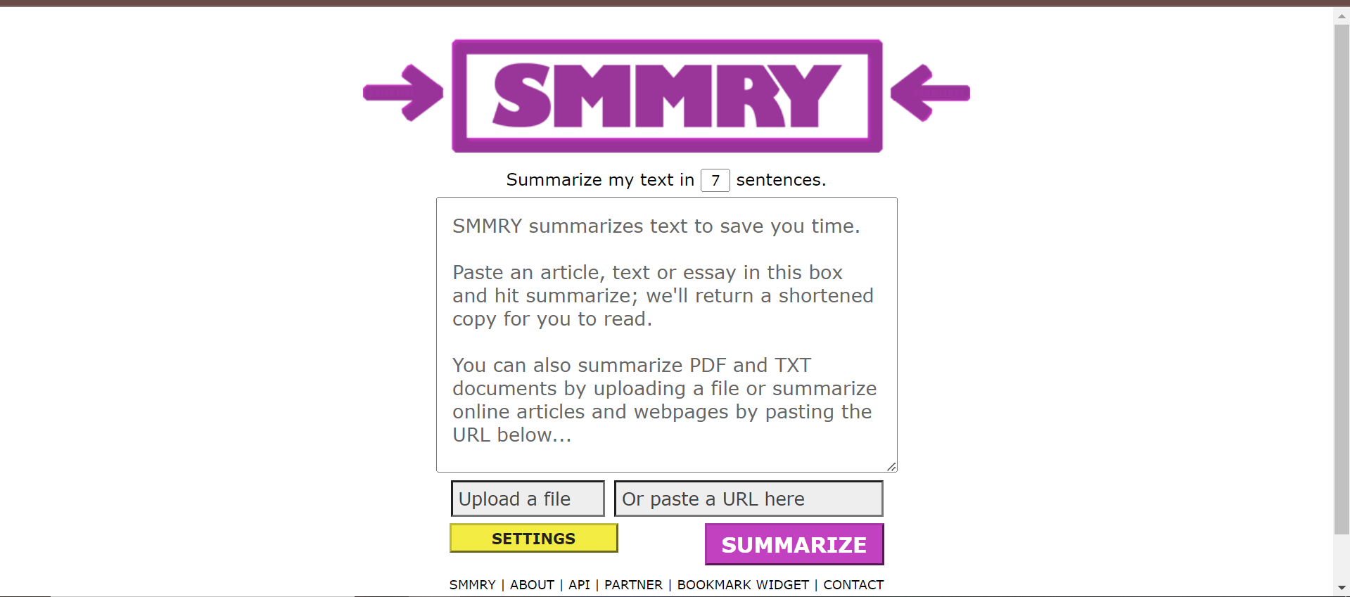 Image of SMMRY Platform