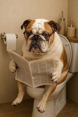 amusing chatgpt prompt for dog bathroom photos