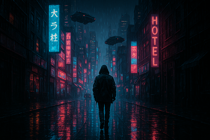 Sci-Fi Cyberpunk Cityscape