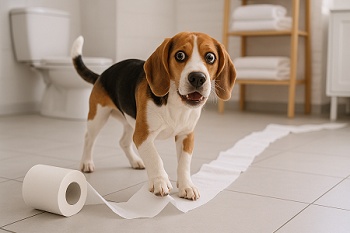 funny chatgpt prompt for dog bathroom photos