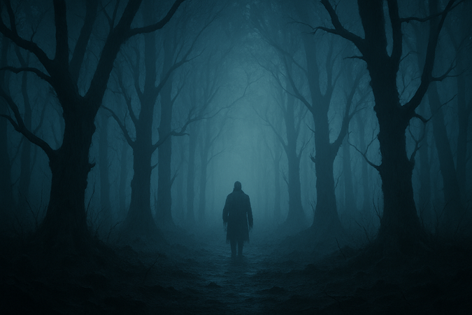 Horror-Inspired Forest Scene