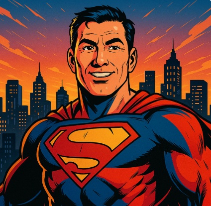 marvel comic book hero portrait