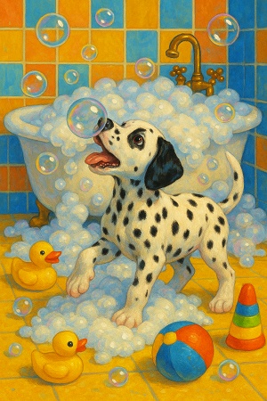playful chatgpt prompt for dog bathroom photos