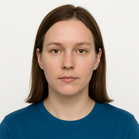 professional passport photo with outfit adjustment