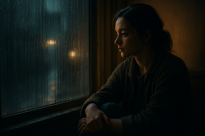 Moody Rainy Portrait