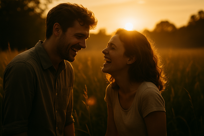 Romantic Golden Hour Scene