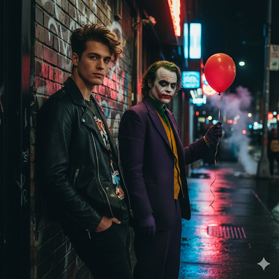 Street Encounter with the Joker