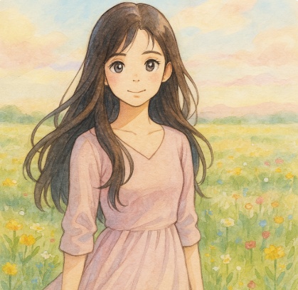 studio ghibli-inspired anime portrait