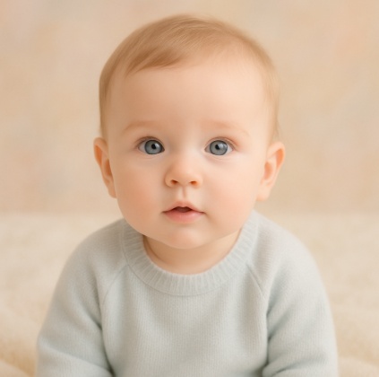 turn baby boy photo into pastel style
