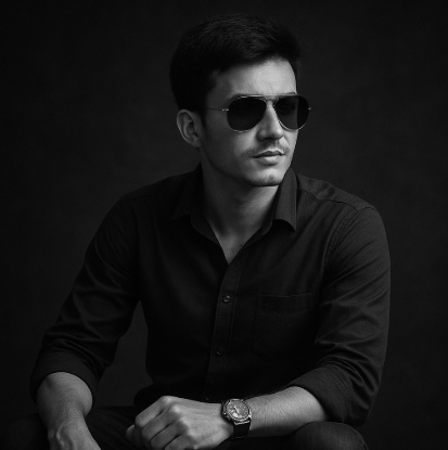 turn boy photo into black white style