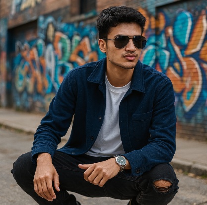 turn boy photo into streetwear portrait