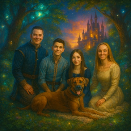 turn family photo into fantasy world