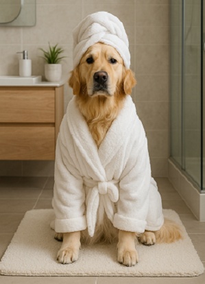 whimsical chatgpt prompt for dog bathroom photos