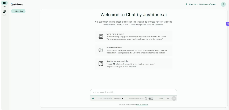 Chat de Justdone AI