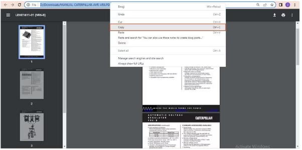 Image of the step to locate the PDF
