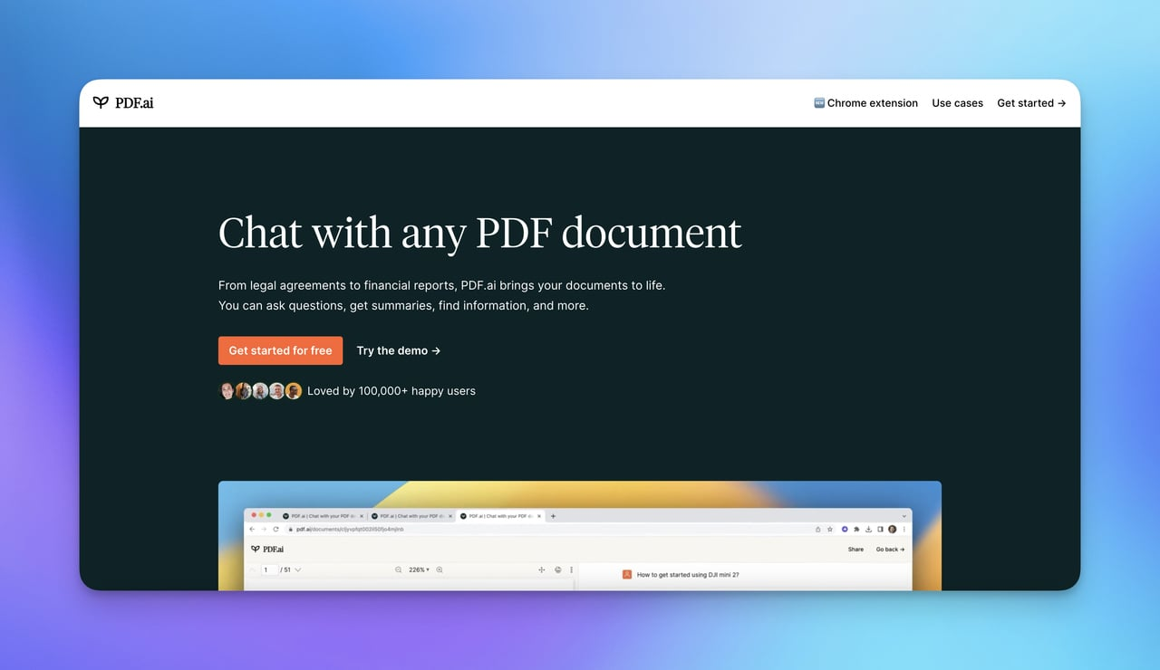 Best 8 AI Chat PDF Tools