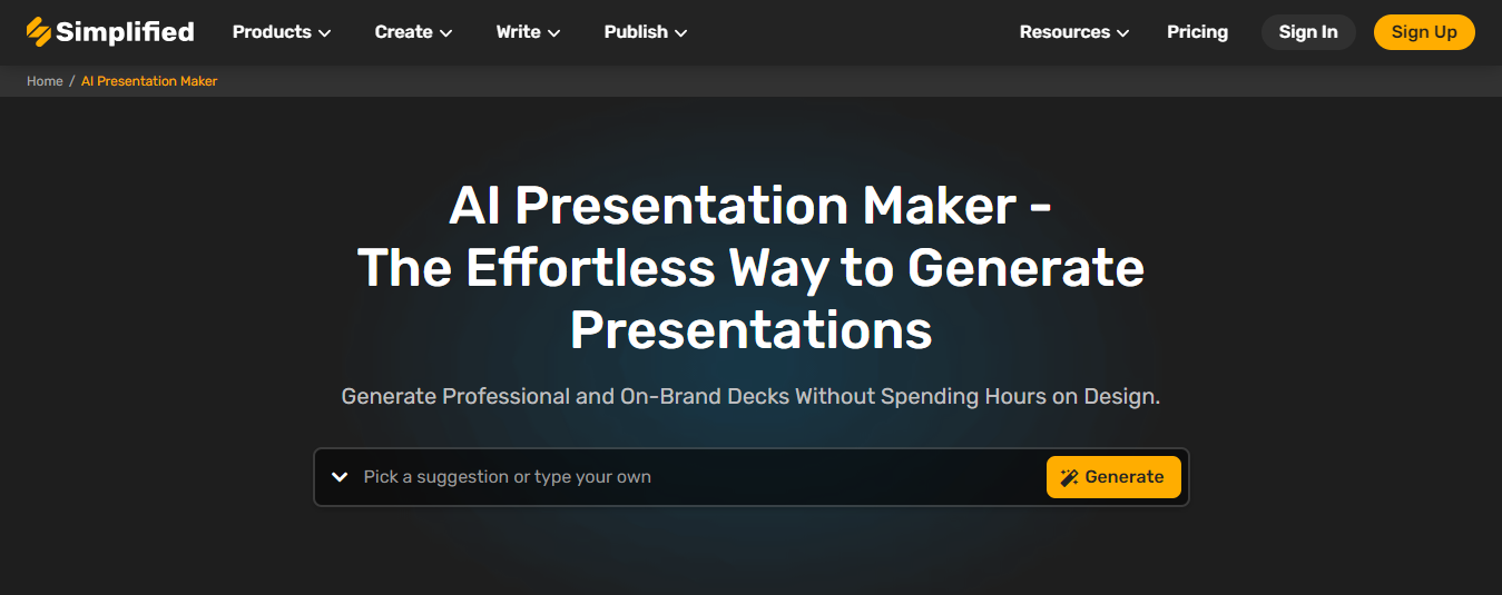 Best ai presentation maker