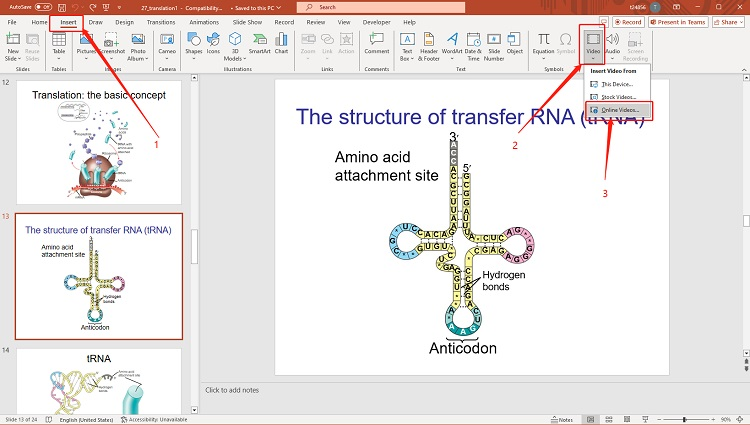 add youtube video in ppt