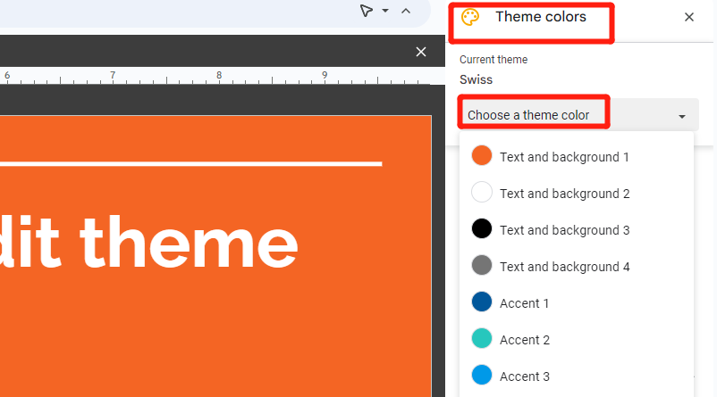 choose a theme color