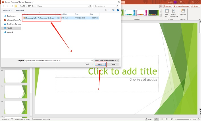 choose the theme file