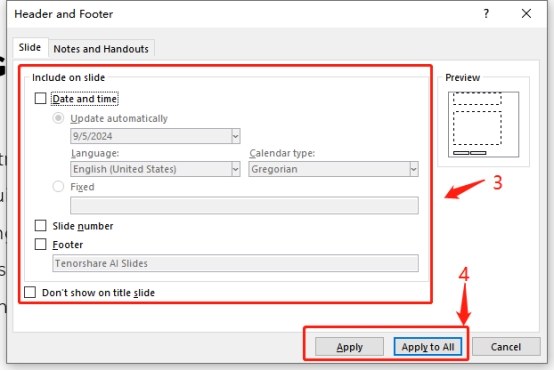 edit and change footer