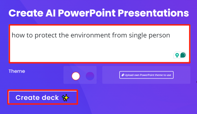 go to Slidesgpt powerpoint ai generator page