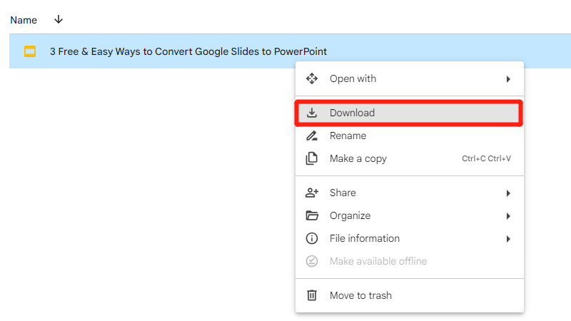 How to turn google slides into powerpoint