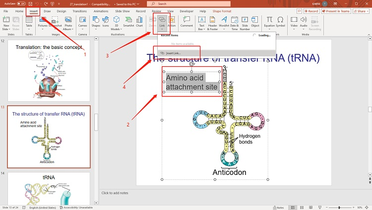 insert a video link in ppt