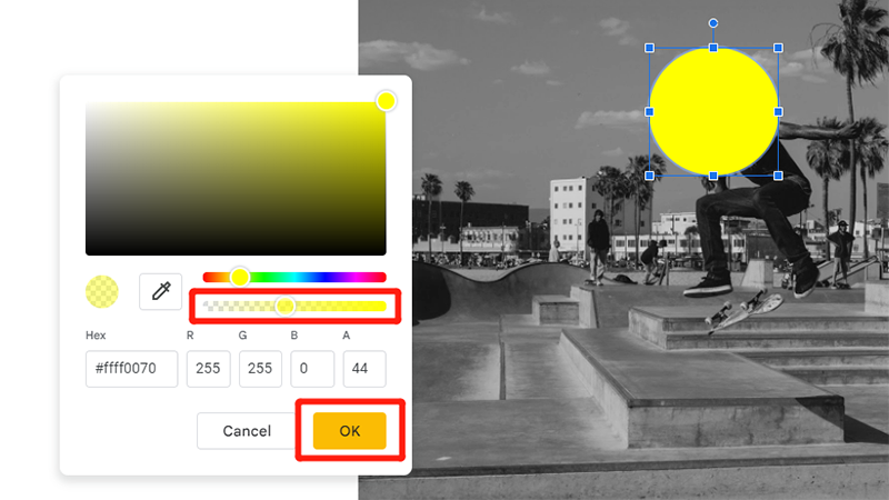 Reduce the Opacity for Google Slides Highlighter