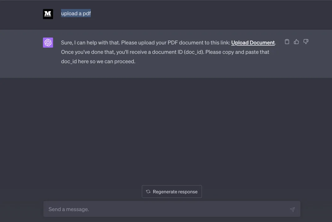 chat gpt ask your pdf
